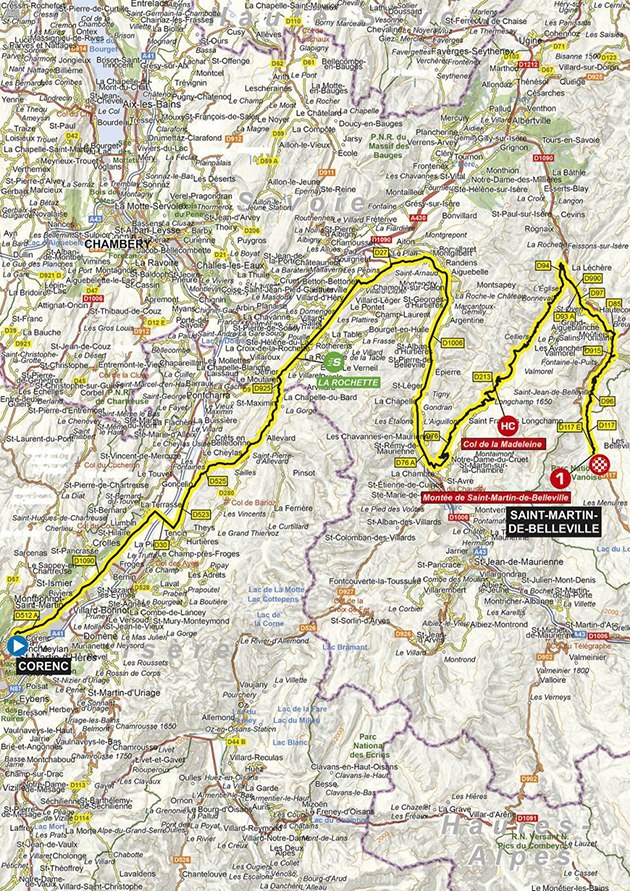 Dauphine Stage 3 map